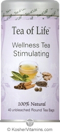 Tea Of Life Kosher 100% Natural Wellness Tea Stimulating 40 Tea Bags